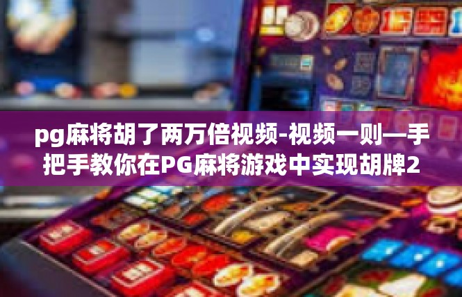 pg麻将胡了两万倍视频-视频一则—手把手教你在PG麻将游戏中实现胡牌2万倍梦想-pg麻将胡了两万倍视频
