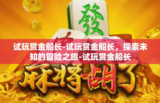 试玩赏金船长-试玩赏金船长，探索未知的冒险之旅-试玩赏金船长
