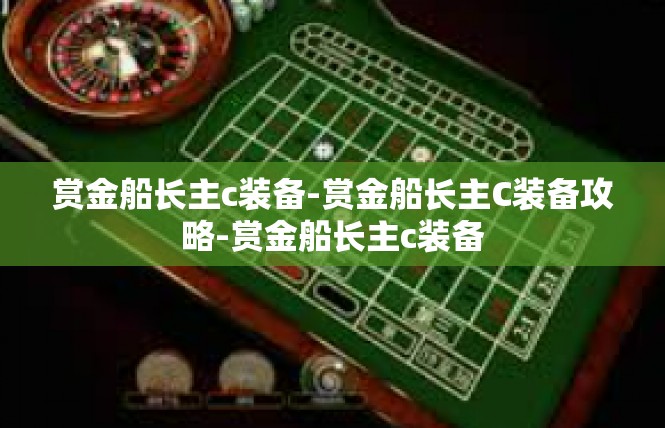 赏金船长主c装备-赏金船长主C装备攻略-赏金船长主c装备