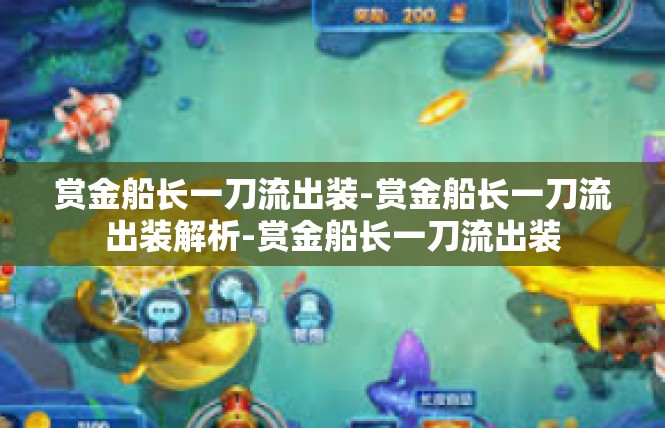 赏金船长一刀流出装-赏金船长一刀流出装解析-赏金船长一刀流出装