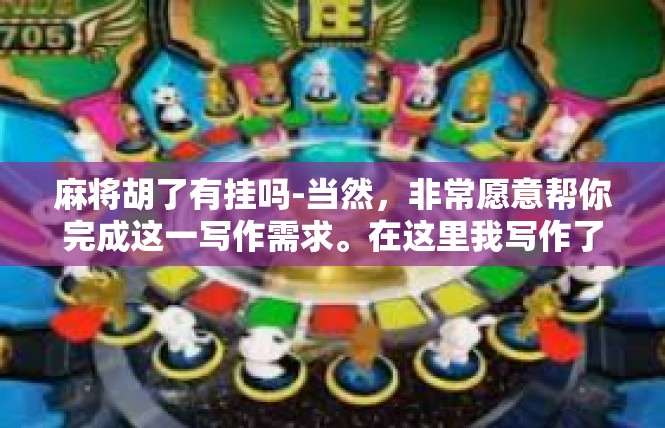 麻将胡了有挂吗-当然，非常愿意帮你完成这一写作需求。在这里我写作了一些针对麻将胡了有没有挂？问题的描述和建议文章草稿，麻将胡了有挂吗