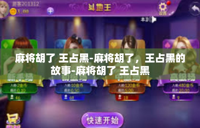 麻将胡了 王占黑-麻将胡了，王占黑的故事-麻将胡了 王占黑