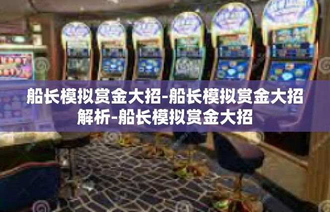 船长模拟赏金大招-船长模拟赏金大招解析-船长模拟赏金大招