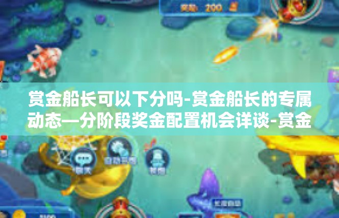 赏金船长可以下分吗-赏金船长的专属动态—分阶段奖金配置机会详谈-赏金船长可以下分吗